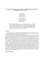 Ontology technology for the development and deployment of learning technology systems - a survey