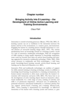 Bringing activity into E-Learning: the development of online active learning and training environments