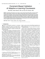 Constraint-based validation of adaptive e-learning courseware