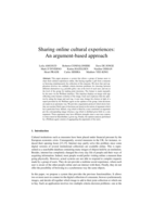 Sharing Online Cultural Experiences: An Argument-Based Approach