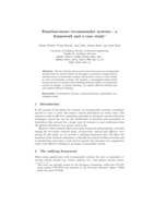 Emotion-aware recommender systems:  A framework and a case study