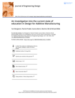 An investigation into the current state of education in Design for Additive Manufacturing