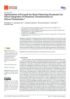 Optimization of Focused Ion Beam Patterning Parameters for Direct Integration of Plasmonic Nanostructures on Silicon Photodiodes