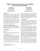 A Web Services Architecture for Learning Object  Discovery and Assembly