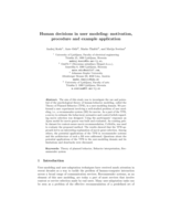 Human Decisions in User Modeling: Motivation, Procedure and Example Application
