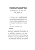 Addressing the new user problem with a personality based user similarity measure