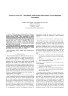 Process as a service - distributed multi-tenant policy-based process runtime governance