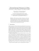 Detecting Emergent Phenomena in Cellular Automata Using Temporal Description Logics