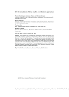 On the simulation of grid market coordination approaches