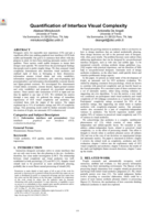 Quantification of interface visual complexity