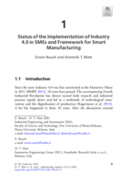 Status of the Implementation of Industry 4.0 in SMEs and Framework for Smart Manufacturing