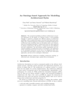 An ontology-based approach for modelling architectural styles