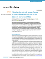 Distribution of soil macrofauna across different habitats in the Eastern European Alps