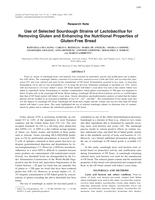 Use of selected sourdough strains of Lactobacillus for removing gluten and enhancing the nutritional properties of gluten-free bread