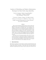 Analysis of scheduling and replica Optimisation strategies for data grids using optorsim