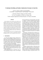 Evaluating Scheduling and Replica Optimisation Strategies in OptorSim