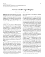 A resource-sensitive logic of agency