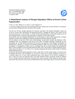 A Model-Based Analysis of Nitrogen Deposition Effects on Forest Carbon Sequestration Eos Trans