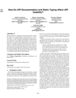 How do API documentation and static typing affect API usability?