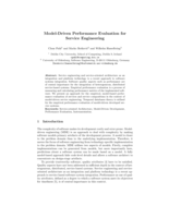 Model-Driven Performance Evaluation for Service Engineering