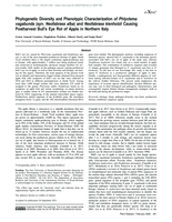 Phylogenetic diversity and phenotypic characterization of Phlyctema vagabunda (syn. Neofabraea alba) and Neofabraea kienholzii causing postharvest bull's eye rot of apple in northern Italy