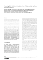 Assessing solar radiation in the urban area of Bolzano, Italy, by means of SEBE simulations