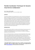 Flexible coordination techniques for dynamic cloud service collaboration