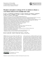 Biosphere-atmosphere exchange of CO2 in relation to climate: a cross-biome analysis across multiple time scales