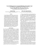 Upward Refinement for Conceptual Blending in Description Logic: An ASP-based Approach and Case Study in EL