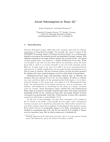 About Subsumption in Fuzzy EL