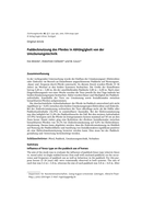 Paddocknutzung des Pferdes in Abhängigkeit von der Umzäunungstechnik