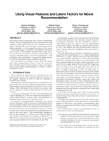 Using visual features and latent factors for movie recommendation