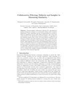 Collaborative filtering: Fallacies and insights in measuring similarity