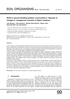 Shifts in ground-dwelling predator communities in response to changes in management intensity in Alpine meadows