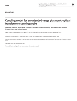 Erratum: Coupling model for an extended-range plasmonic optical transformer scanning probe (Light: Science & Applications (2014) 3, (e195) DOI: 10.1038/lsa.2014.76)