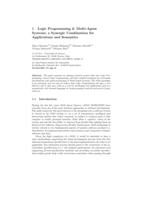 Logic Programming & Multi-Agent Systems: a Synergic Combination for Applications and Semantics