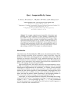 Query Inseparability by Games