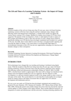 The life and times of a learning technology system: the impact of change and evolution