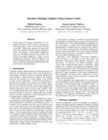 Iterative Ontology Updates Using Context Labels