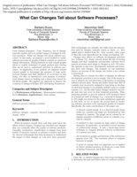 What can changes tell about software processes?