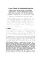 A pattern language for metadata-based frameworks