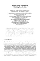 A Logic-Based Approach for Matching User Profiles