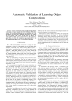 Automatic Validation of Learning Object Compositions