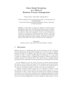 Data model evolution as a basis of business process management