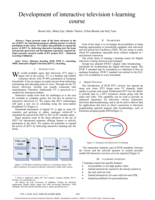 Development of interactive television t-learning course