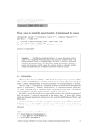 From naive to scientific understanding of motion and its causes
