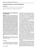 Ecologia del paesaggio: una sfida interdisciplinare