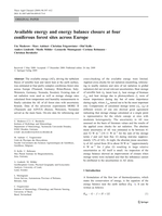 Available energy and energy balance closure at four coniferous forest sites across Europe