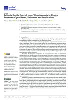 Editorial for the Special Issue “Requirements in Design Processes: Open Issues, Relevance and Implications”