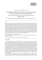 Using RFID and Industrial IoT in Manual Assembly for Data Collection and Processing in Learning Factories